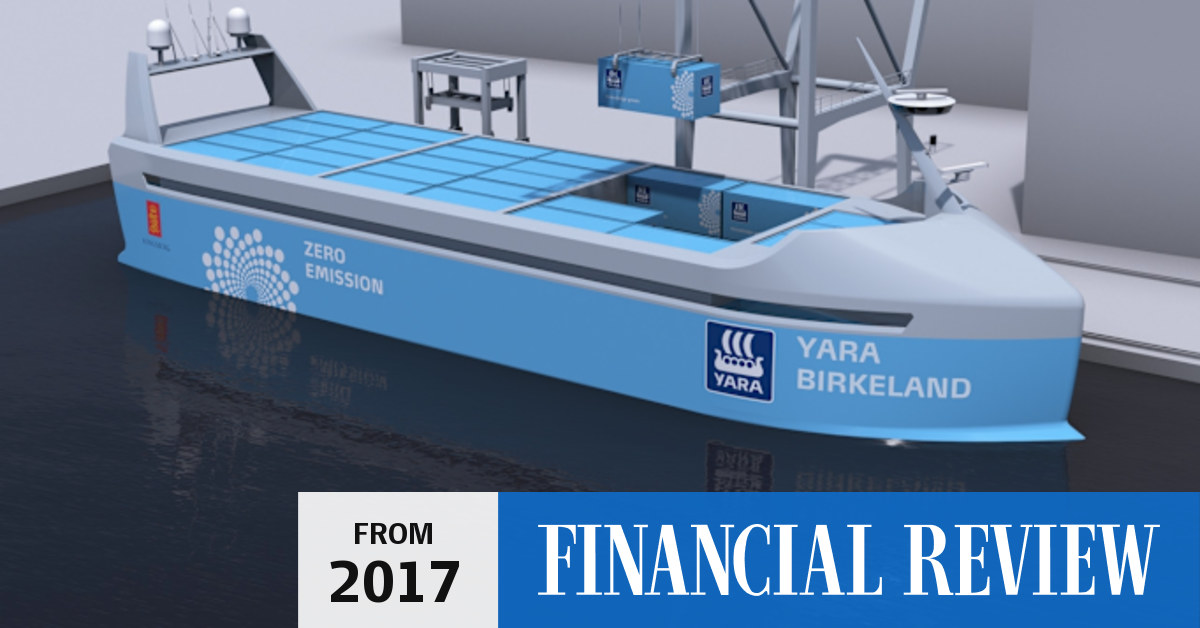The electric, driverless cargo ship is arriving in 2020