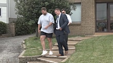 The former NRL star was visited by police this morning.