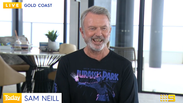 Sam Neill spoke about Jurassic Park on Today, 30 years after it premiered.