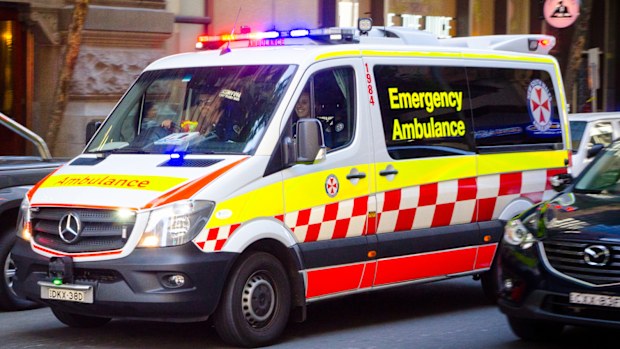 Stock photo of ambulance on Sydney street