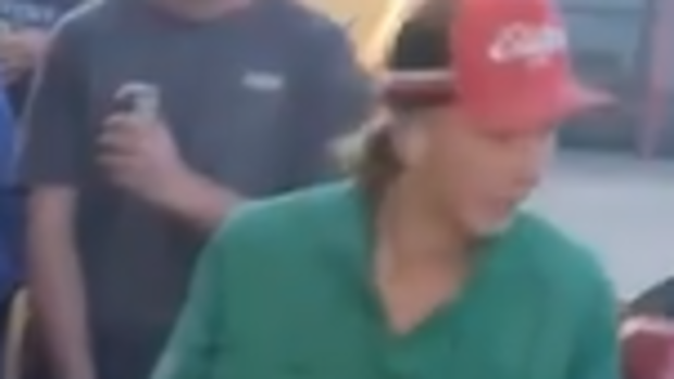 Police are seeking a man after somebody was set on fire at the Deniliquin Ute Muster.