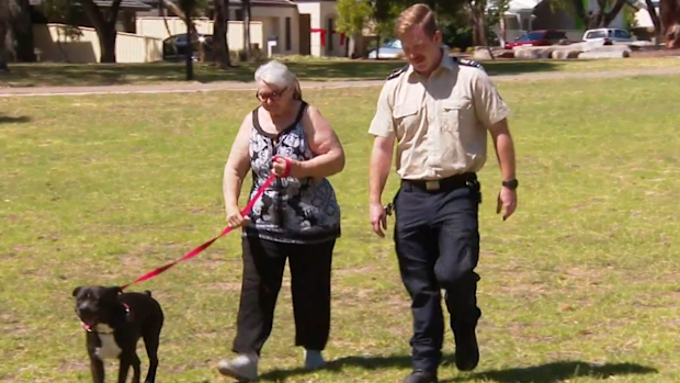 There has been an emotional reunion today between a dog named Woodstock and the RSPCA inspector who saved his life, rescuing him from a filthy home last year only days from Woodstock likely starving to death.