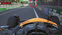 Lando Norris' qualifying in Azerbaijan came to an abrupt end after he was shown a yellow flag.