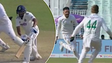 South African players celebrate the final wicket