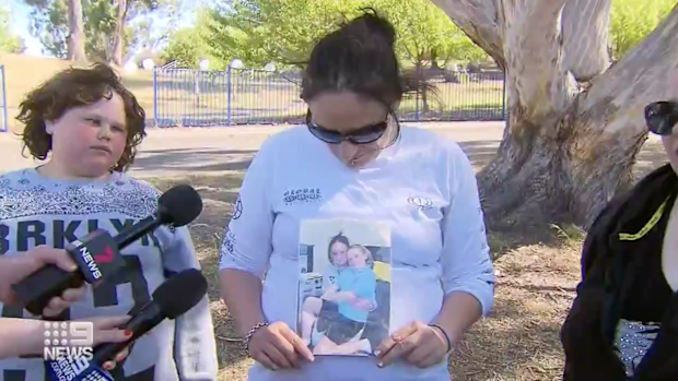 Jalailah Jayne-Maree Jones' mother Rhianna Goodson visited the tribute. 