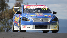 Jett Johnson is racing a Nissan Altima in the Super3 class of the Dunlop Series.