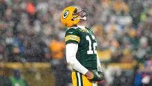 Aaron Rodgers during the fourth quarter of Green Bay's play-off loss. 