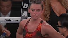 Skye Nicolson reacts after her loss. 