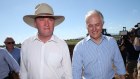 Prime Minister Malcolm Turnbull with Deputy Prime Minister Barnaby Joyce, who is trying to move an entire government authority into his electorate. 