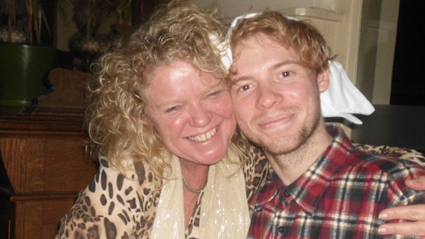 Jennifer Miller with her son Rhys Cauzzo before he died by suicide.