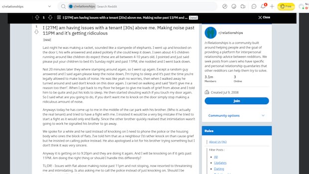 In her Reddit post she explained the situation and asked followers for advice.
