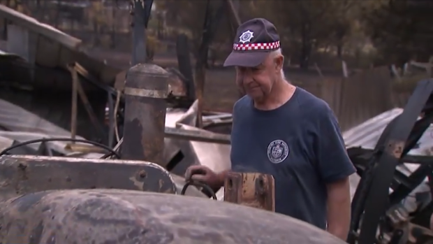 A firefighter brigade commander and his brother are coming to terms with losing their homes after a bushfire tore through their small town in Victoria's Central Highlands.