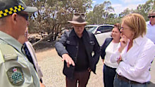 Anthony Albanese visited a bushfire-hit area in Victoria.