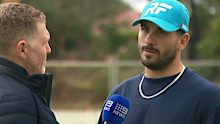 Tigers recruit Jack Bird speaking to 9News.