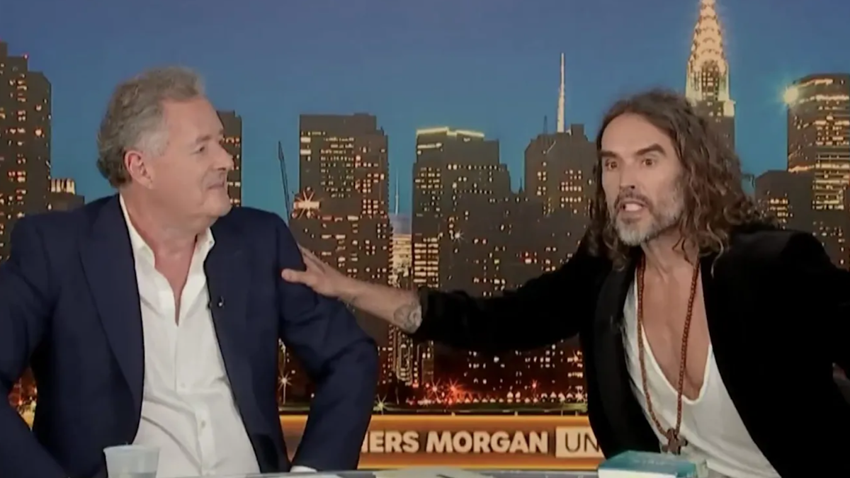 Piers Morgan claims Russell Brand was 'inappropriately tactile' during now-viral Bible verse interview | Nine.com.au