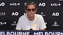 Victoria Azarenka speaks to Australian Open media.