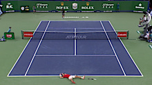 Novak Djokovic collpases on court in Shanghai.