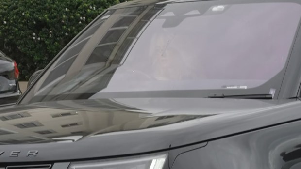 Jackie 'O' Henderson was seen leaving her house after Kyle Sandilands was axed from ARN