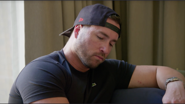Harrison is dejected during another argument with wife Bronte on MAFS 2023