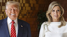 US President Donald Trump poses with Netherland's King Willem Alexander and Queen Maxima at the Paleis Huis den Bosch prior to attending a NATO summit in The Hague on June 25.