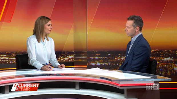 A Current Affair host Ally Langdon and media law barrister Dr Matthew Collins AM KC.