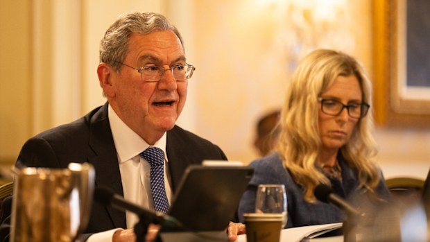 ASIC and Parliamentary Joint Committee on Corporations and Financial Services at the Sir Stamford Hotel, Sydney. Pictured (left to right) ASIC Chair Joe Longo and Commissioner Simone Constant. Friday 1st November 2024  