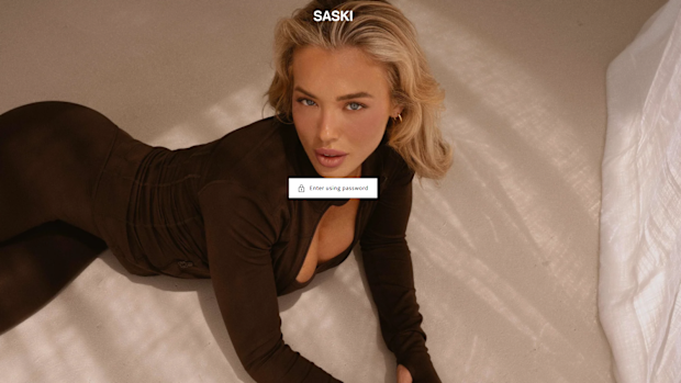 Saski Collection website homepage locked