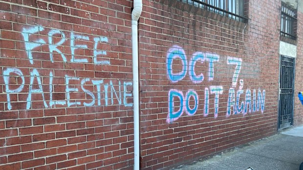 Pro-Hamas graffiti in Fitzroy