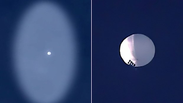 Suspected Chinese spy balloon