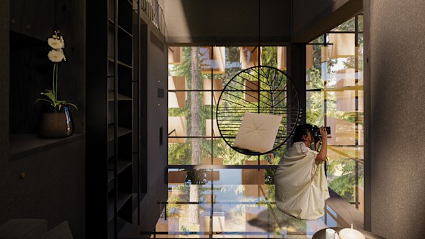 Birdwatchers can enjoy the sights from the comfort of their Biosphere room.