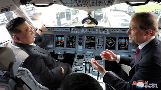 The North Korean leader visited an aircraft manufacturing plant in the city of Komsomolsk-on-Amur in eastern Russia on Friday.