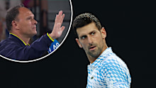 Chair umpire Mohamed Lahyani stepped in when Novak Djokovic was heckled.