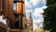 Newly opened, the Oval Hotel wraps around the iconic Adelaide Oval, offering guests unparalleled views of the stadium, Elder Park and St Peter's Cathedral.
