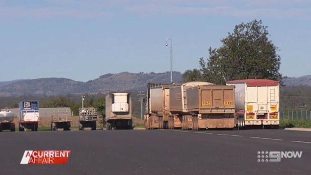 Truckies battle for toilet pitstop