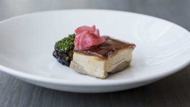 The go-to dish of slow-cooked pork belly with prawn-stuffed eggplant.