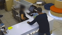 A knife-wielding bandit has held up a bubble tea store at Adelaide's Munno Para shopping precinct. 