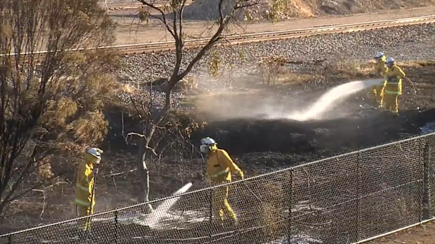 A grass fire near Adelaide.