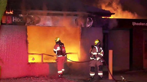 LJ Hooker arson attack Adelaide 