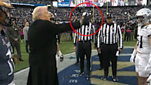 Viewers were stunned after President Donald Trump's ceremonial coin toss before the annual Army-Navy college football game in Baltimore.