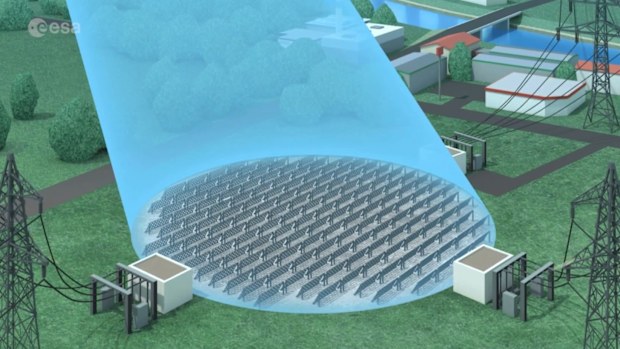 Solar farms in space