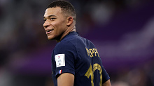 Kylian Mbappe during France's win over Poland. 