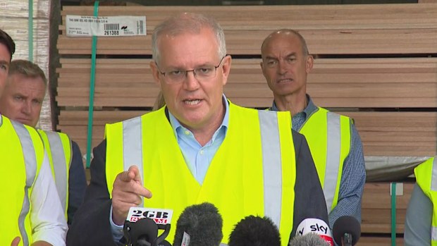 Morrison has spoken directly to opponent Anthony Albanese, staring right down the barrel of the cameras and accusing him of a "grubby smear".