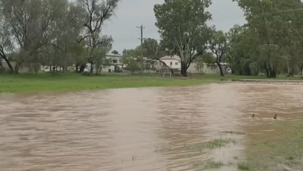 Showers have eased in outback Queensland but the conditions remain devastating for farmers who have been left frightened after the once-in-a-lifetime weather event.