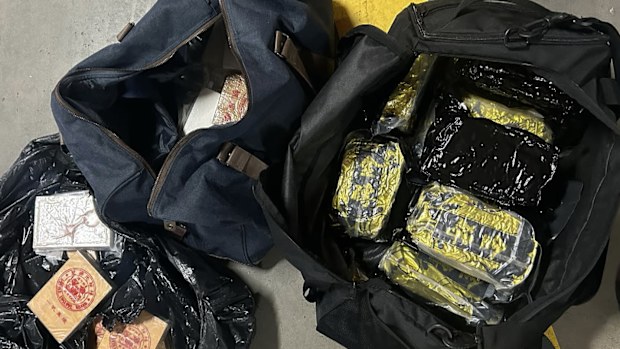 During the searches, police located and seized 415kg of prohibited drugs