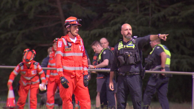 Locals gathered at the site last night, before police taped the area off, with authorities urging people to stay away.