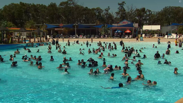 Victorians flocked to pools and beaches across the state in a bid to cool off.