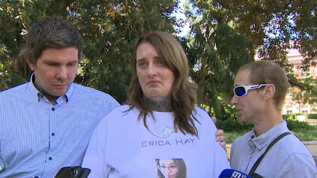 Erica Hay's family outside the WA Supreme Court 