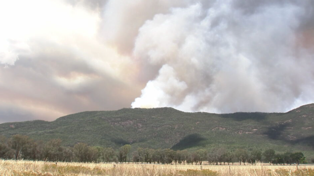 More than 300 CFA and FFMVic crews have been deployed to the area, near the Victorian-NSW border.