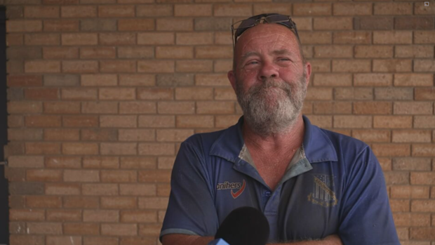 Locksley man Drew Birrell evacuated to Seymour with his wife and two children.