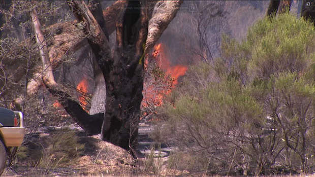 Residents near Moyreisk were told to evacuate as crews worked to bring a blaze on Sunraysia Highway under control.